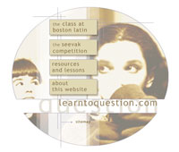 the original Learntoquestion main menu by Jonah Goldstein '99