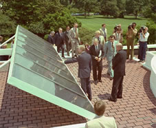 Jimmy Carter installing Solar Panels