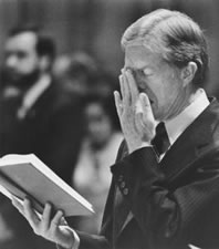Jimmy Carter Praying for Iranian Hostages